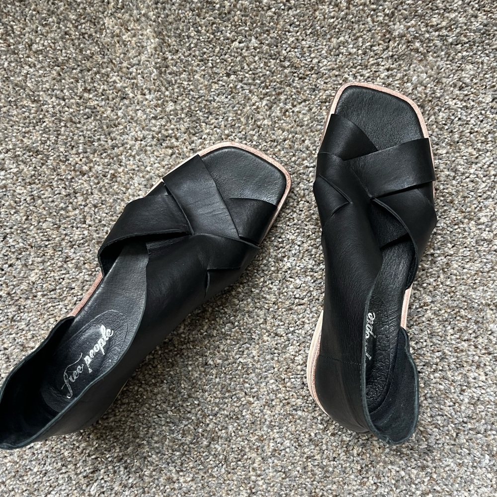 Free People Black Sandals